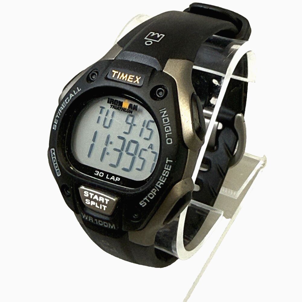 Timex Ironman Triathlon T5E901 Mens Sport Digital Watch 30 Lap Indiglo EUC